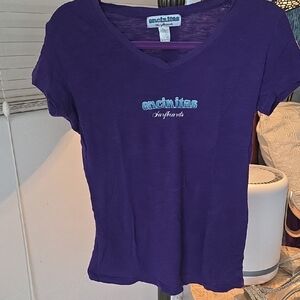 Women's Purple V-Neck Tee